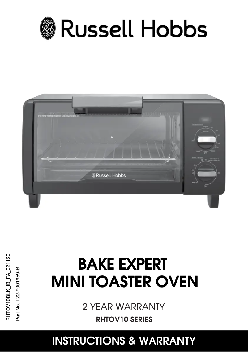 Imagen de la primera página del manual del dispositivo Bake Expert RHTOV10