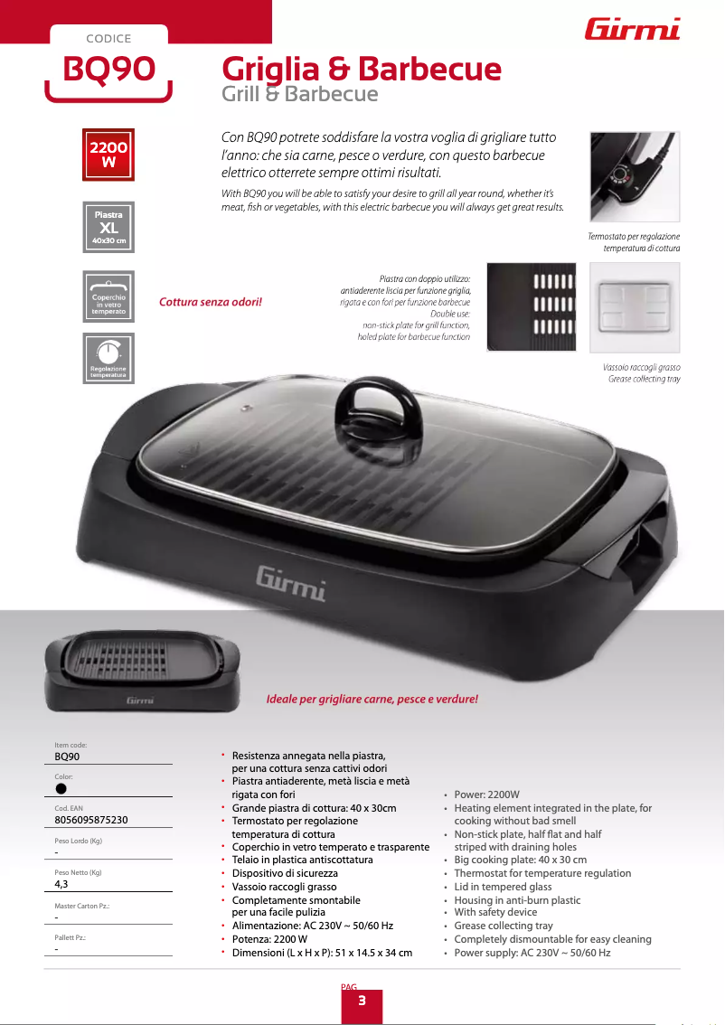 Imagen de la primera página del manual del dispositivo BQ90