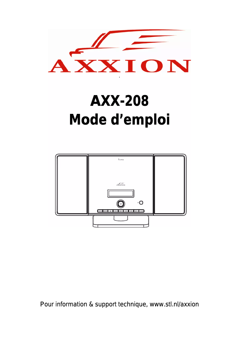 Página 1 del manual Manual de usuario Axxion AXX-208