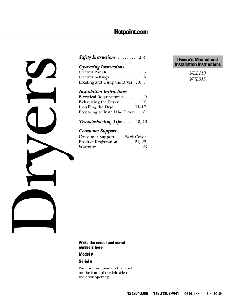 Imagen de la primera página del manual del dispositivo NVL333EBCC