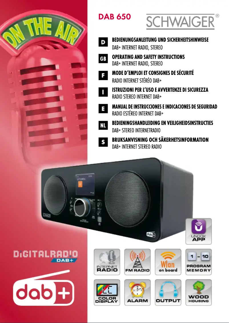 Imagen de la primera página del manual del dispositivo DAB650 513