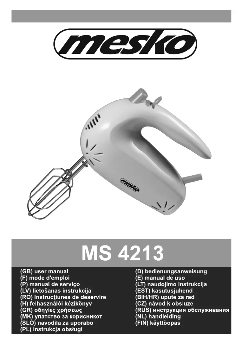 Imagen de la primera página del manual del dispositivo MS 4213