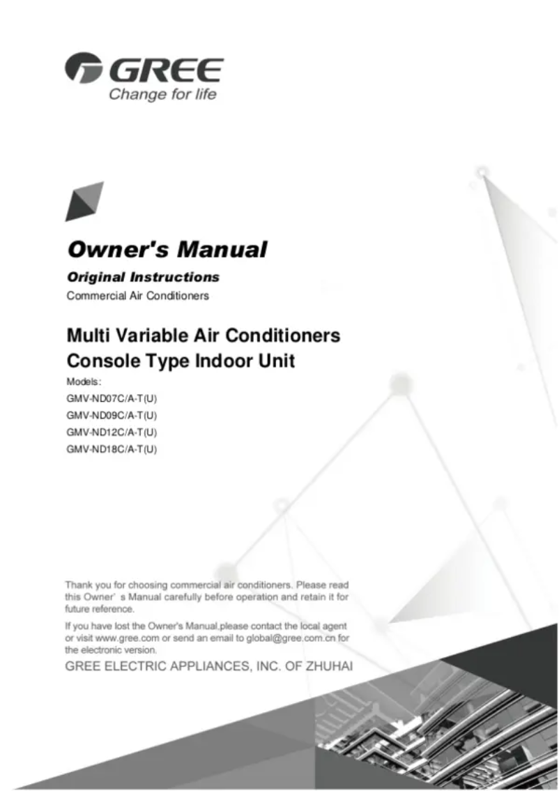 Imagen de la primera página del manual del dispositivo GMV-ND09C/A-T(U)