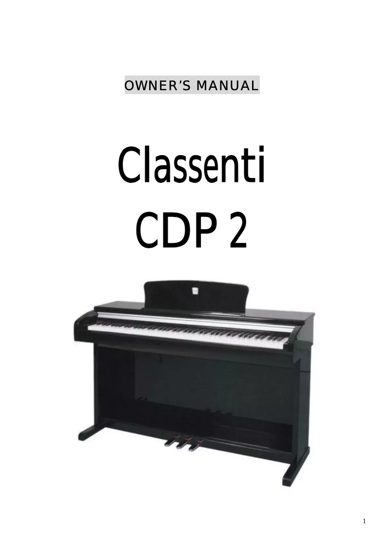 Imagen de la primera página del manual del dispositivo CDP 2