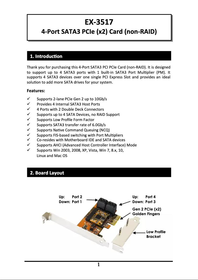 Página nº 1 - Manual de usuario EXSYS EX-3517