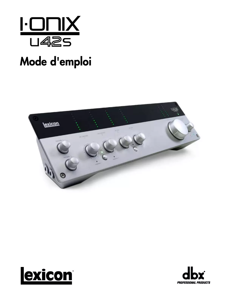 Imagen de la primera página del manual del dispositivo I-ONIX U42S