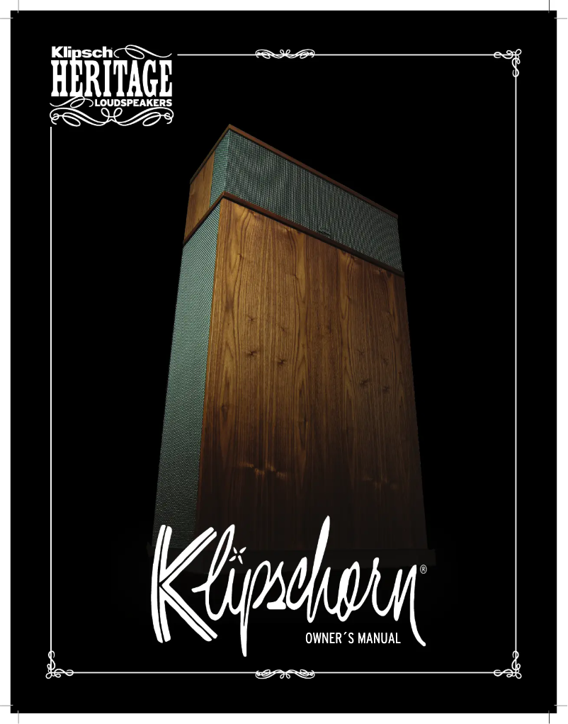 Página 1 del manual Manual de usuario Klipsch Klipschorn AK6
