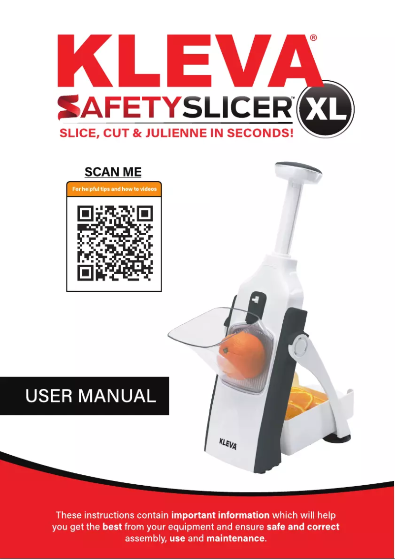 Imagen de la primera página del manual del dispositivo Safety Slicer XL