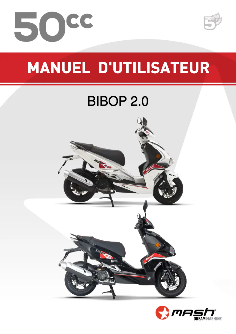 Página 1 del manual Manual de usuario Mash Bibop 50cc (2021)