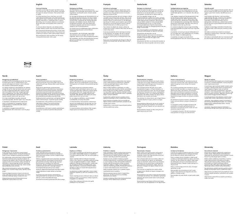 Página 1 del manual Manual de usuario Ikea HAMNSKÄR 403.472.16