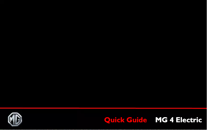 Imagen de la primera página del manual del dispositivo MG4 EV (2022)