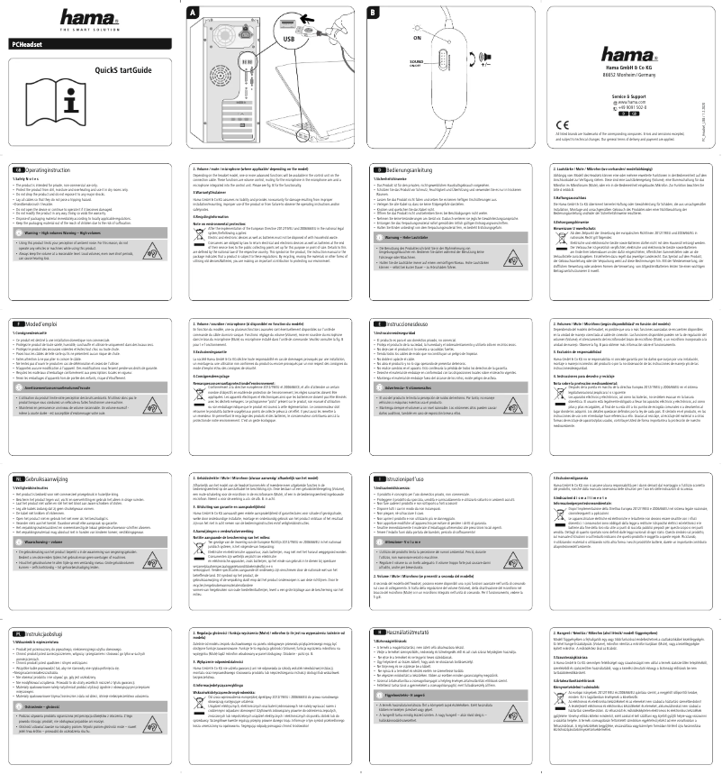 Imagen de la primera página del manual del dispositivo HS-USB300