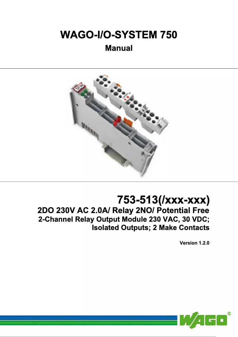 Página 1 del manual Manual de usuario Wago 753-513