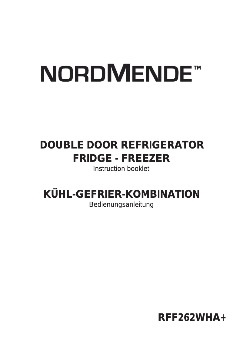 Página 1 del manual Manual de usuario Nordmende RFF262WHA