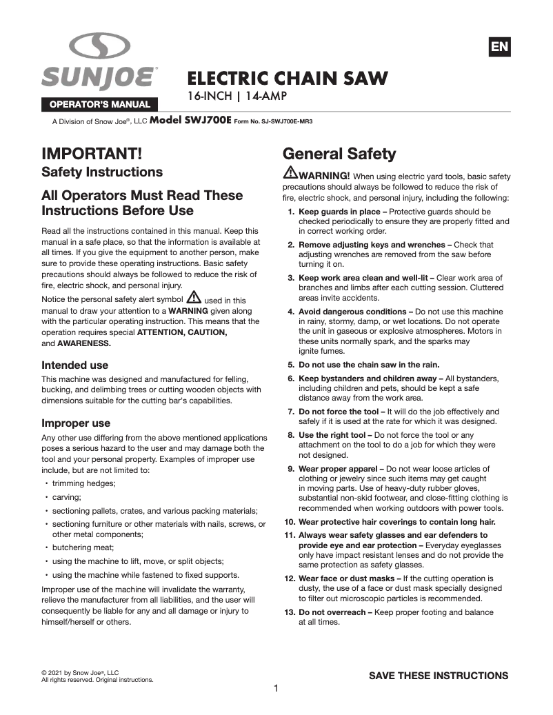 Imagen de la primera página del manual del dispositivo SWJ700E