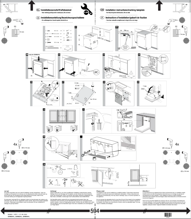 Imagen de la primera página del manual del dispositivo GVW221L