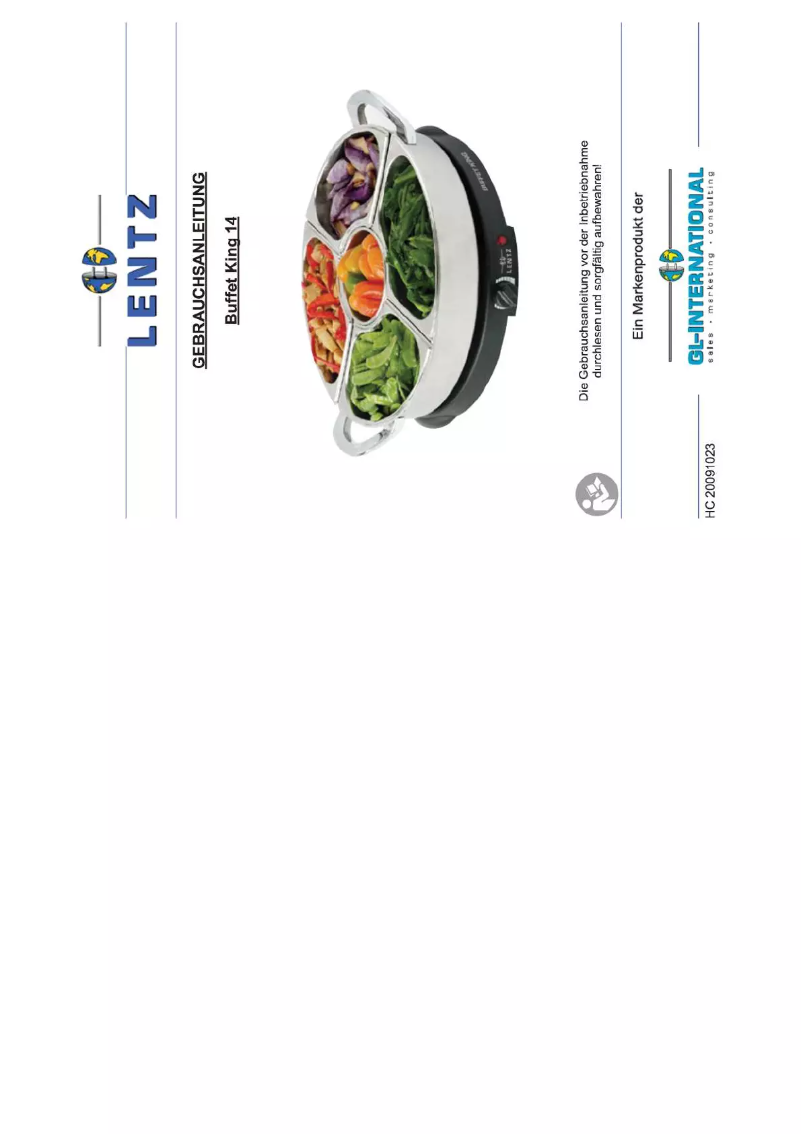 Imagen de la primera página del manual del dispositivo Buffet King 14