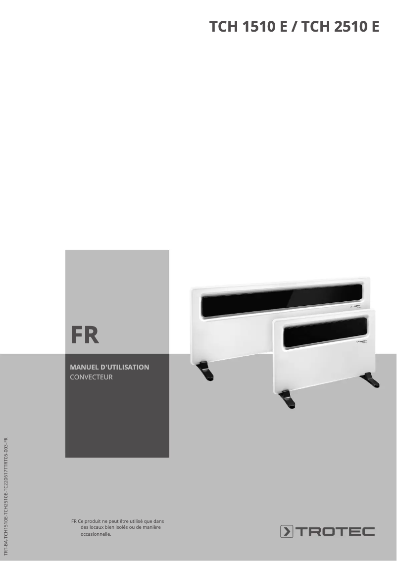 Página 1 del manual Manual de usuario Trotec TCH 2510 E