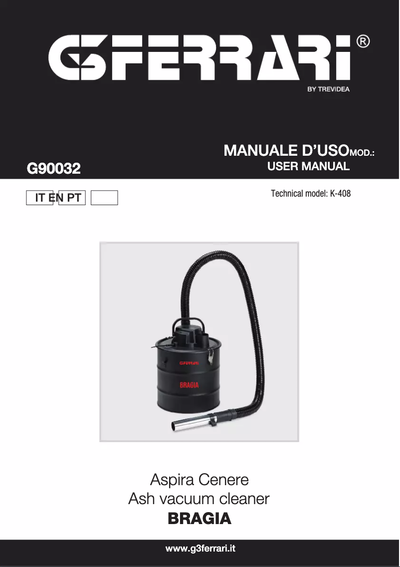 Imagen de la primera página del manual del dispositivo Bragia G90032