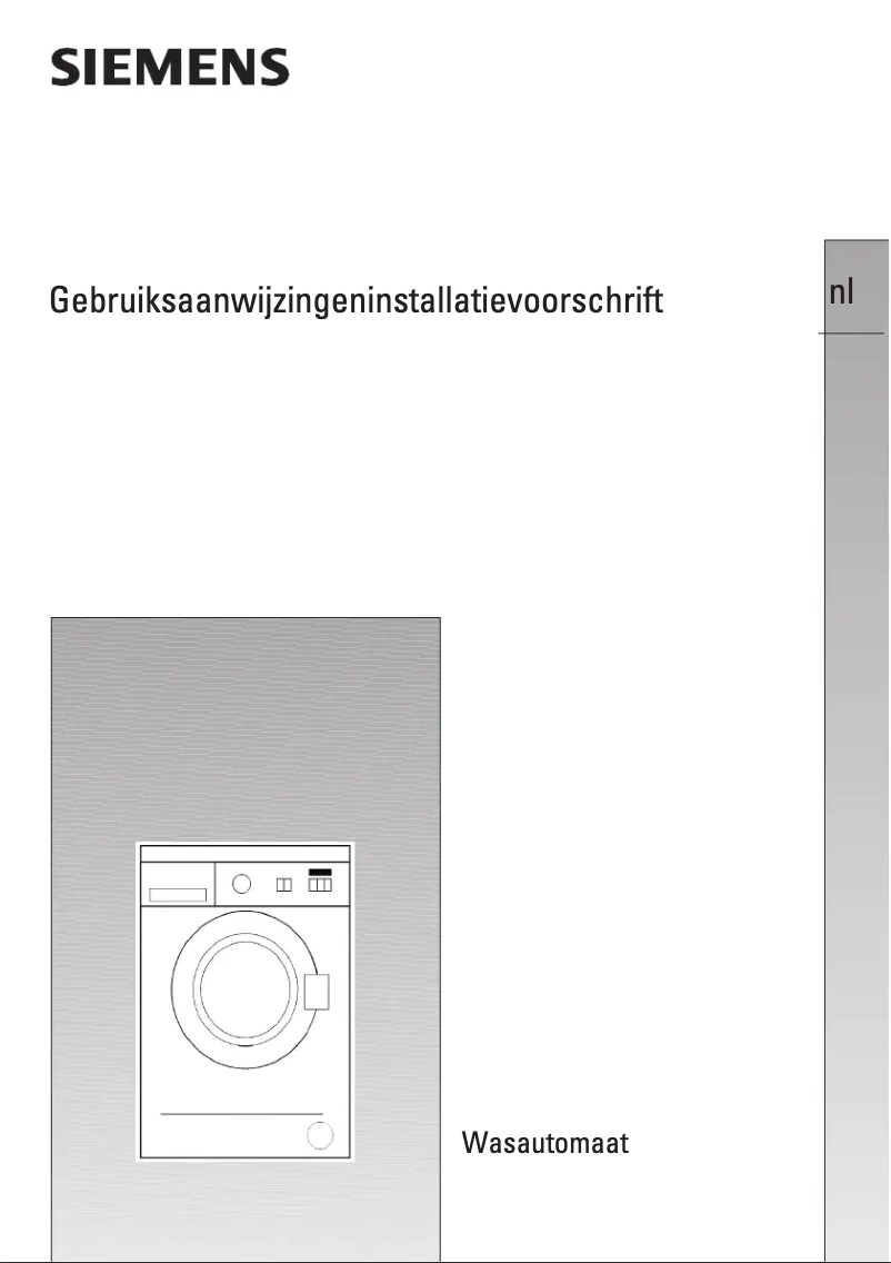 Página 1 del manual Manual de usuario Siemens WM14A260NL
