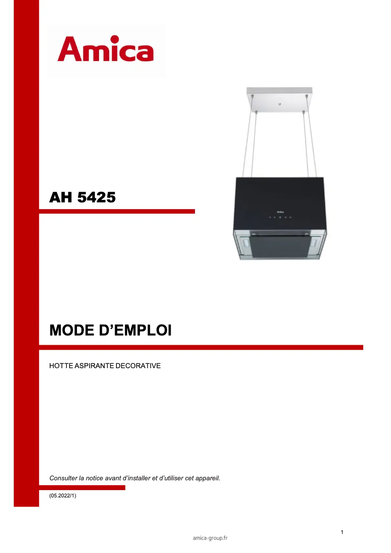 Página nº 1 - Manual de usuario Amica AH5425