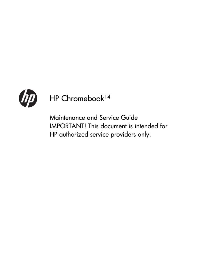 Imagen de la primera página del manual del dispositivo Pavilion Chromebook 14