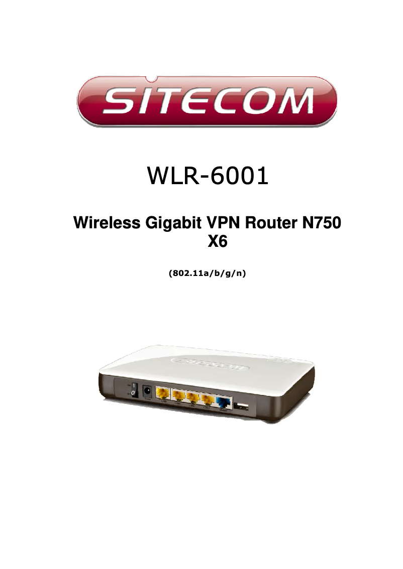 Página 1 del manual Manual de usuario Sitecom WLR-6001