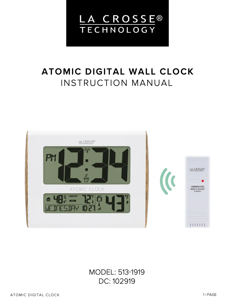 Imagen de la primera página del manual del dispositivo 513-1919