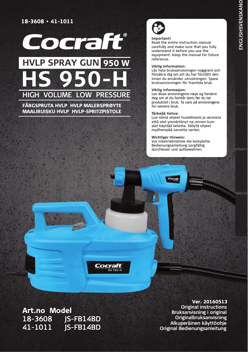 Página nº 1 - Manual de usuario Cocraft HS 950-H