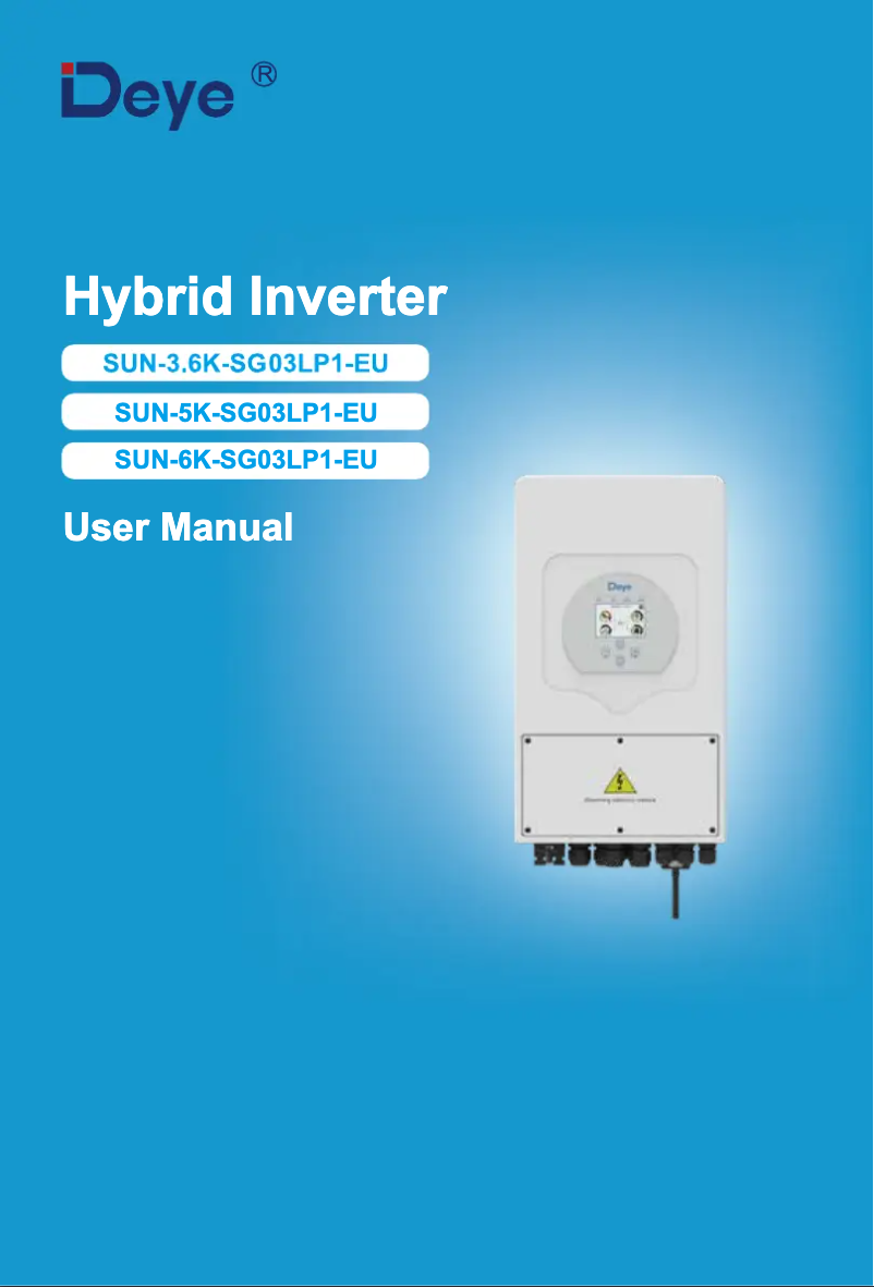 Imagen de la primera página del manual del dispositivo SUN-5K-SG01LP1-EU