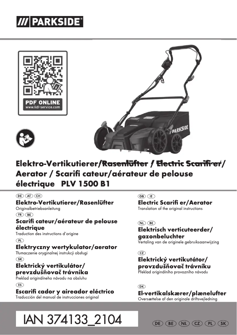 Imagen de la primera página del manual del dispositivo PLV 1500 B1