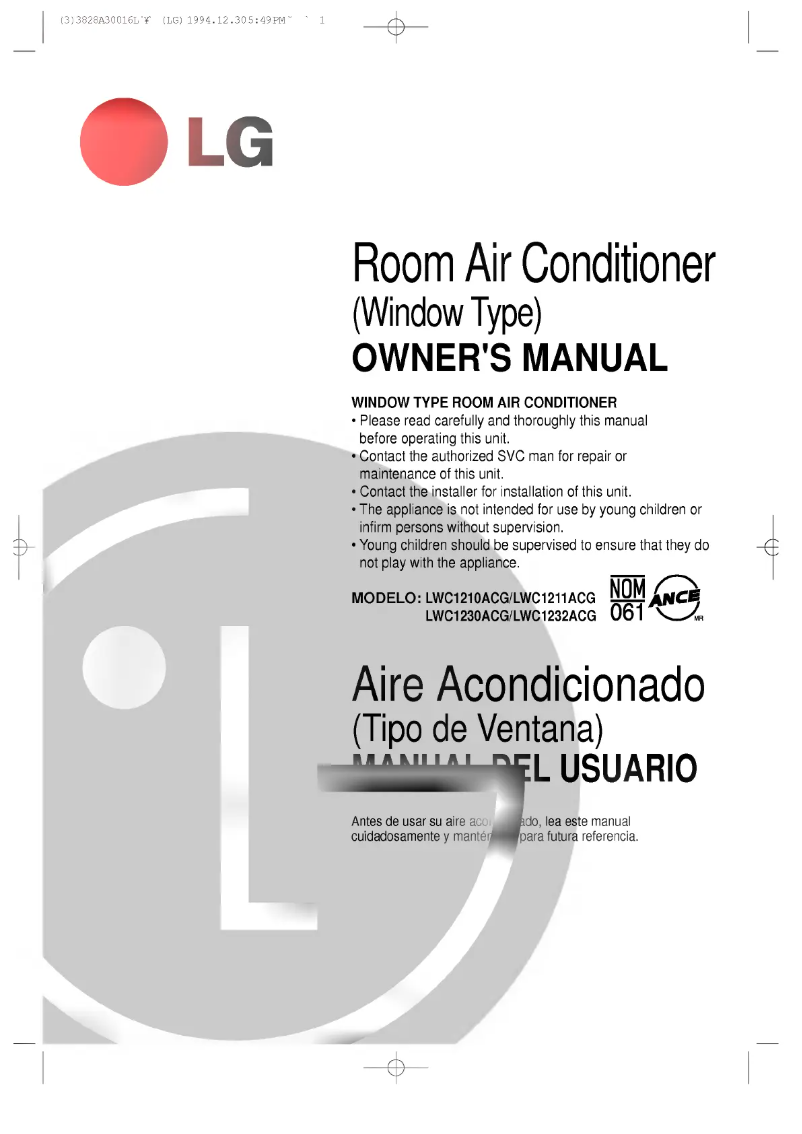 Página 1 del manual Manual de usuario LG LWC1211ACG