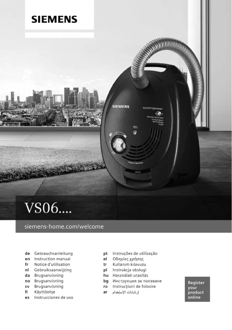 Imagen de la primera página del manual del dispositivo Synchropower VS06G2511