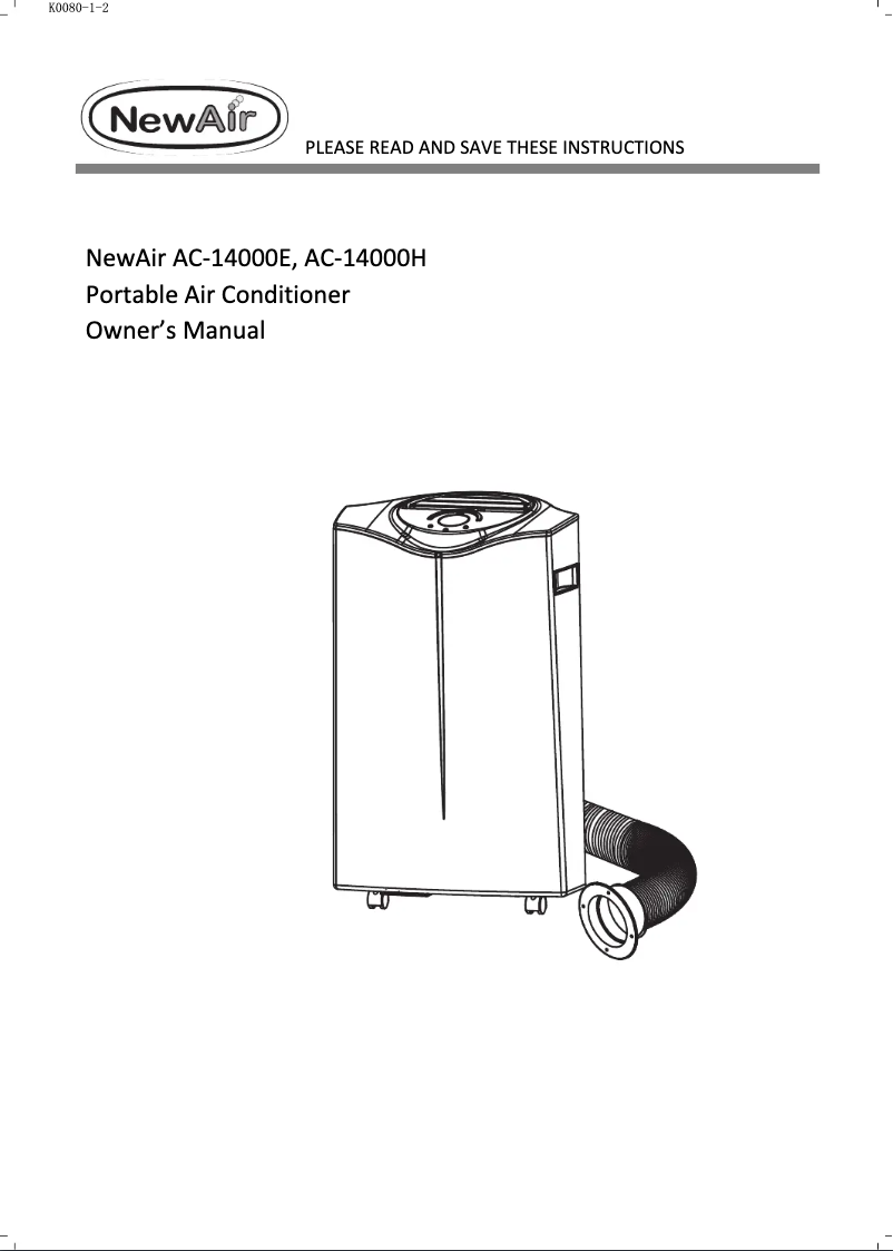 Imagen de la primera página del manual del dispositivo AC-14000H