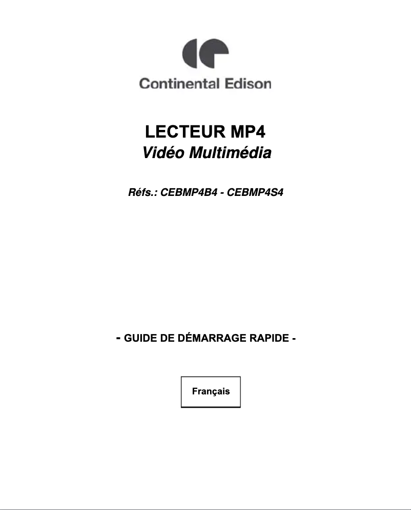 Imagen de la primera página del manual del dispositivo CEBMP4B4