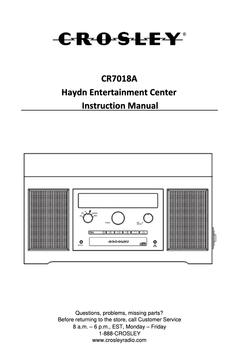 Imagen de la primera página del manual del dispositivo Haydn CR7018