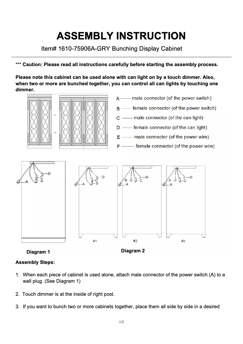 Imagen de la primera página del manual del dispositivo 1610-75906-WH