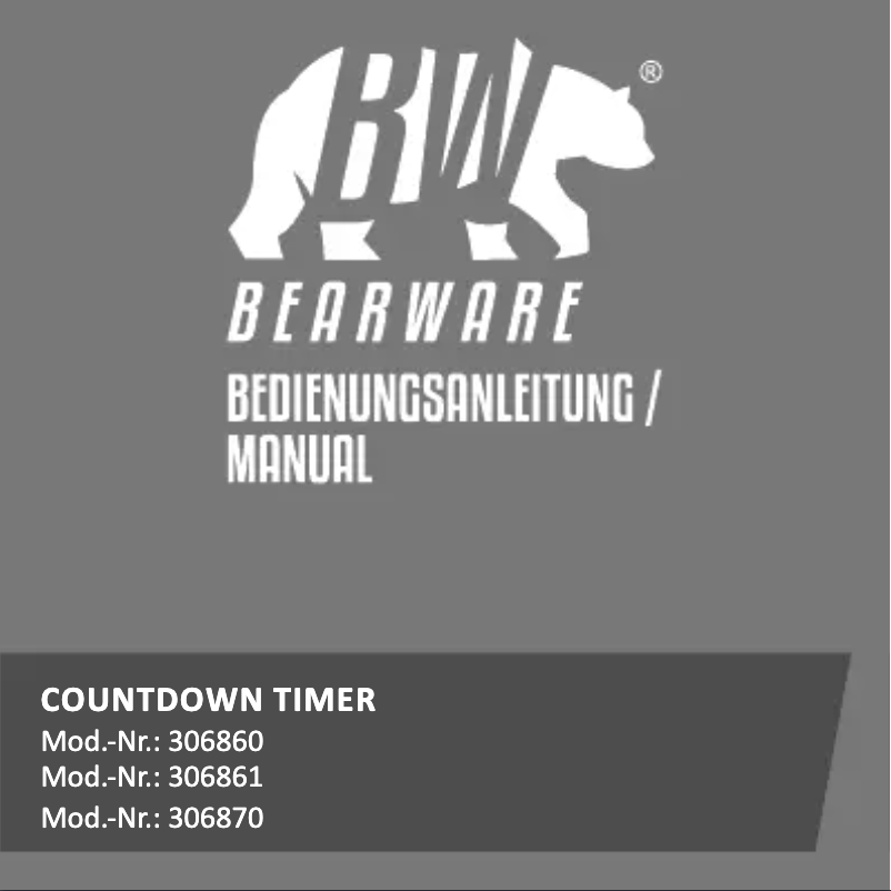 Página nº 1 - Manual de usuario Bearware 306860