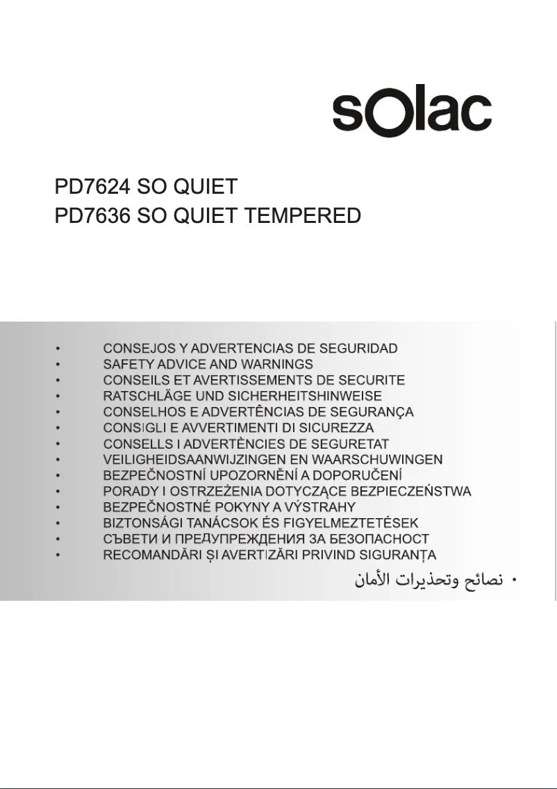 Imagen de la primera página del manual del dispositivo So Quiet Tempered PD7636