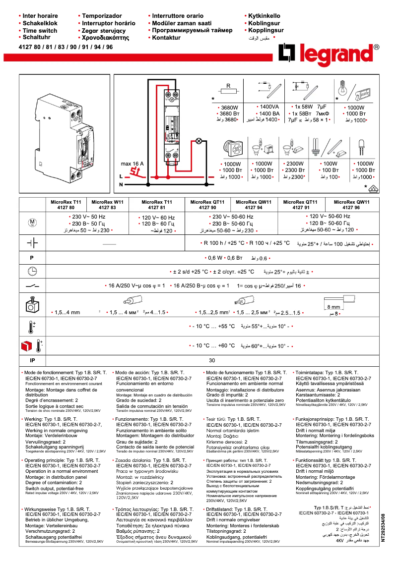 Imagen de la primera página del manual del dispositivo MicroRex QT11