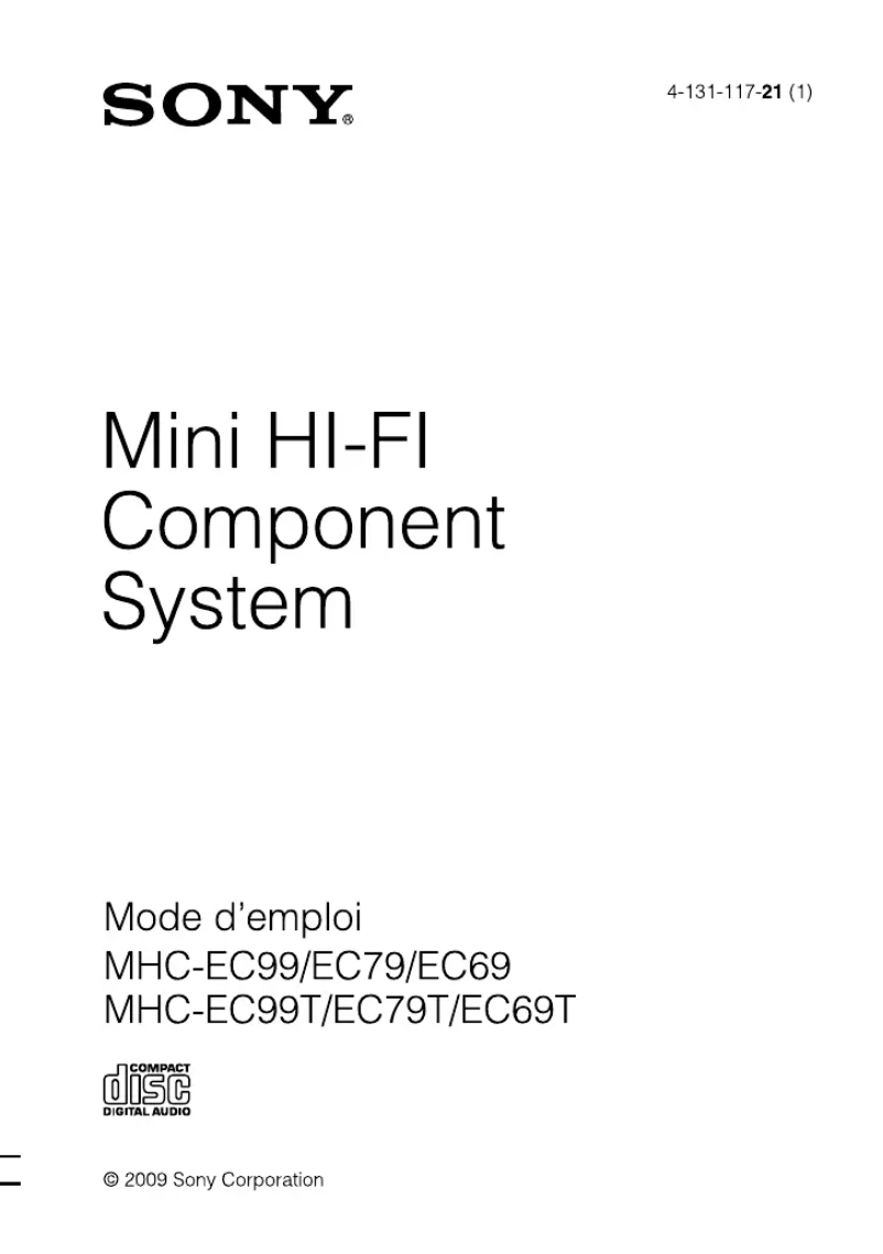 Imagen de la primera página del manual del dispositivo MHC-EC69