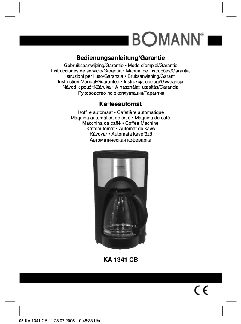Imagen de la primera página del manual del dispositivo KA 1341 CB