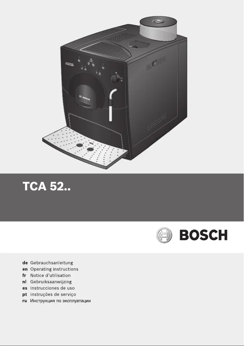 Página nº 1 - Manual de usuario Bosch Benvenuto Classic TCA5201