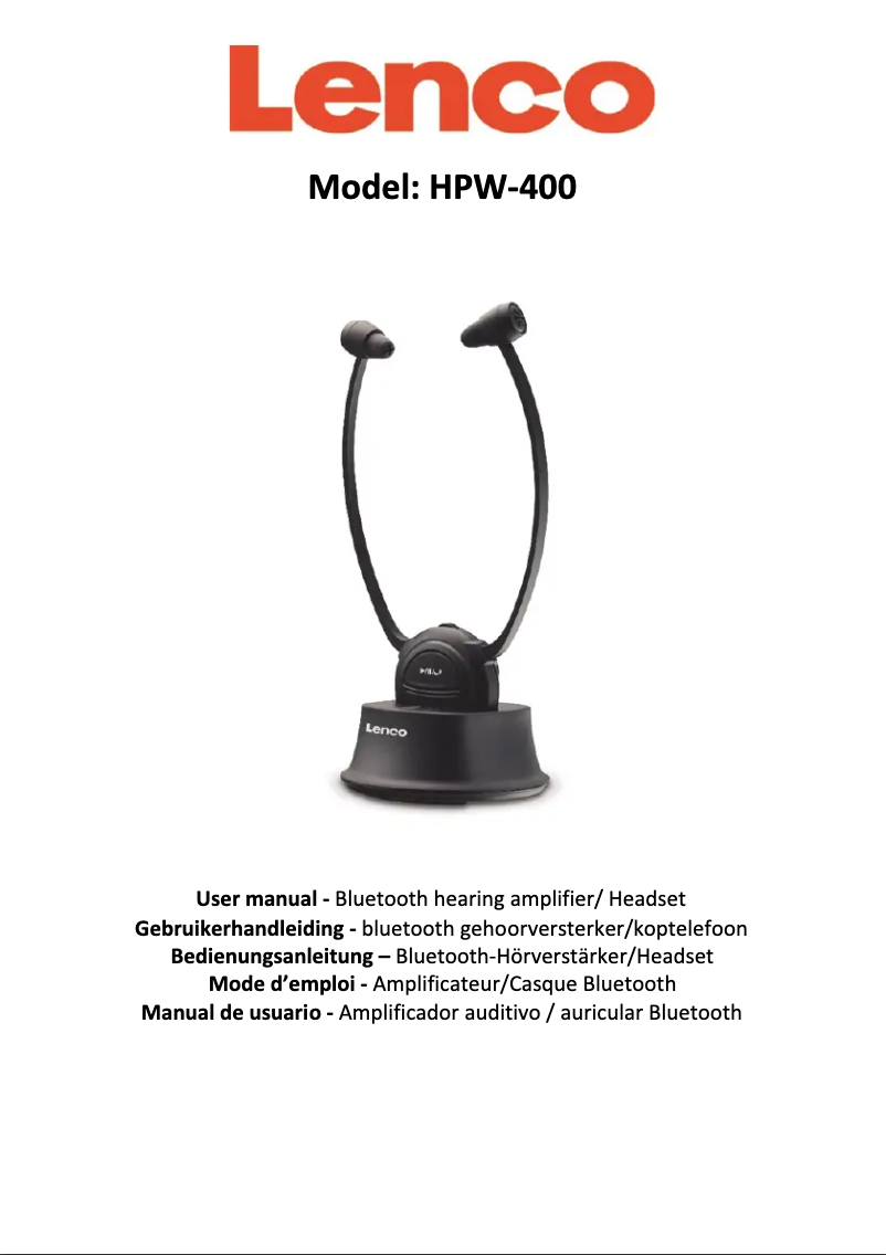 Página nº 1 - Manual de usuario Lenco HPW-400