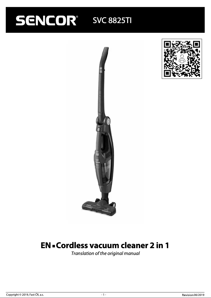 Página 1 del manual Manual de usuario Sencor SVC 8825TI