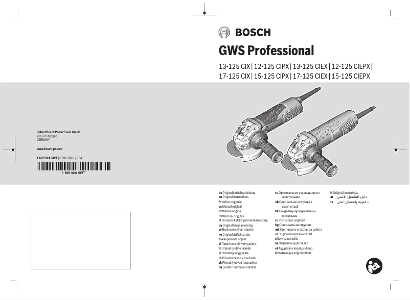 Página nº 1 - Manual de usuario Bosch GWS 13-125 CIEX Professional