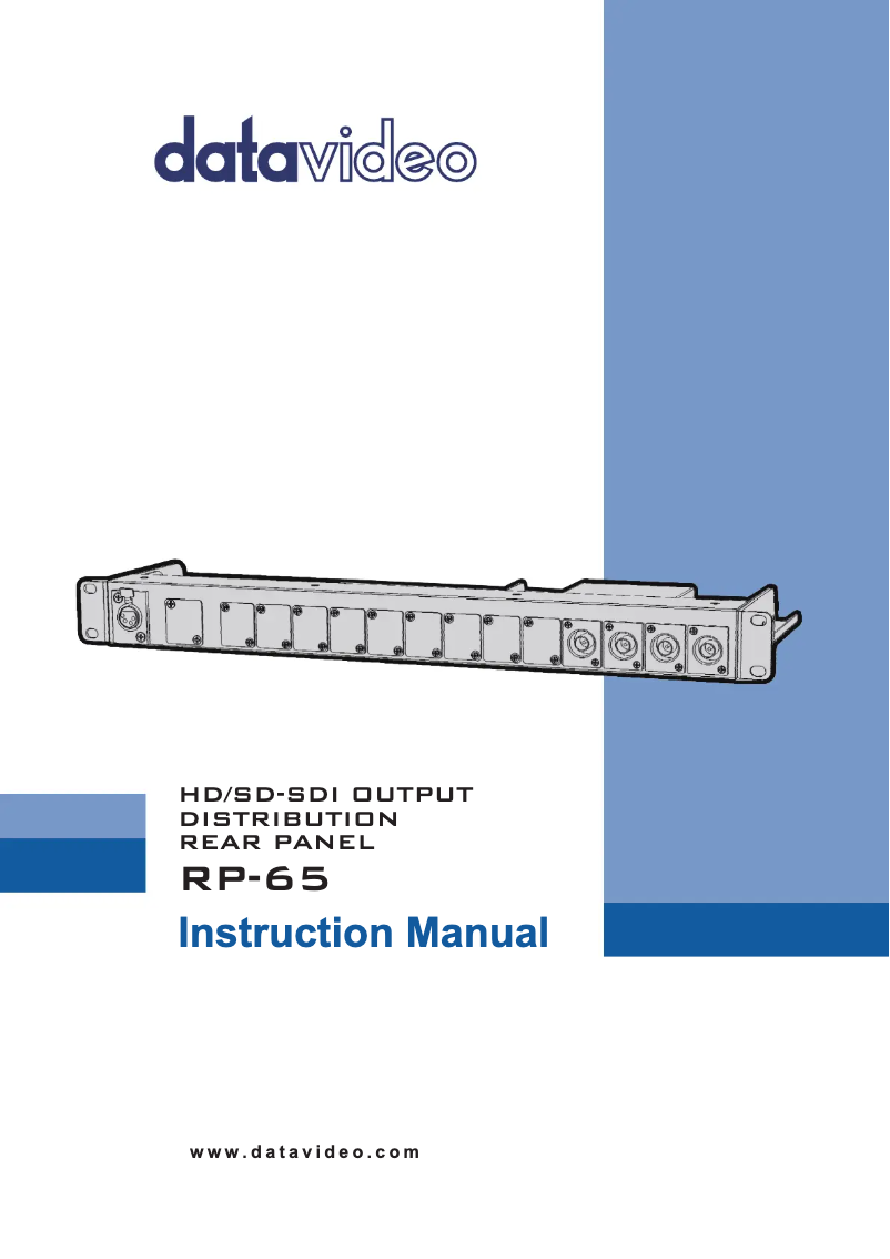 Página 1 del manual Manual de usuario DataVideo RP-65