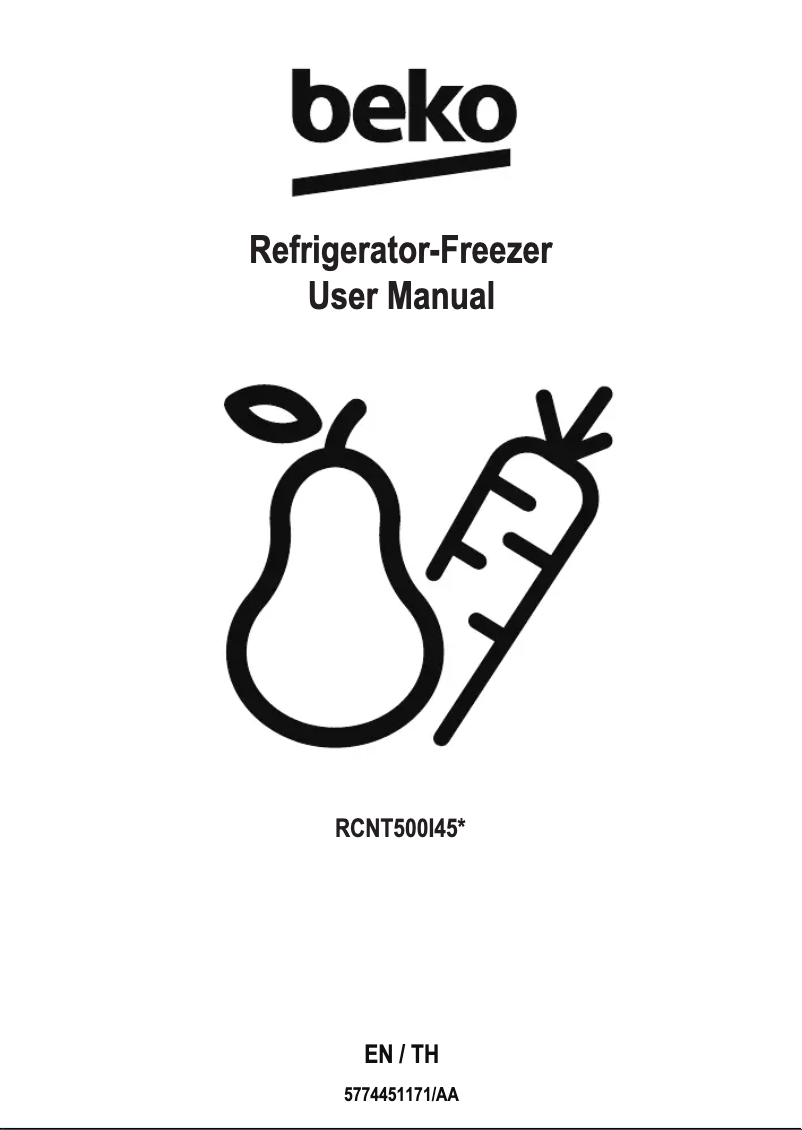 Imagen de la primera página del manual del dispositivo RCNT500I45VZHHFNX