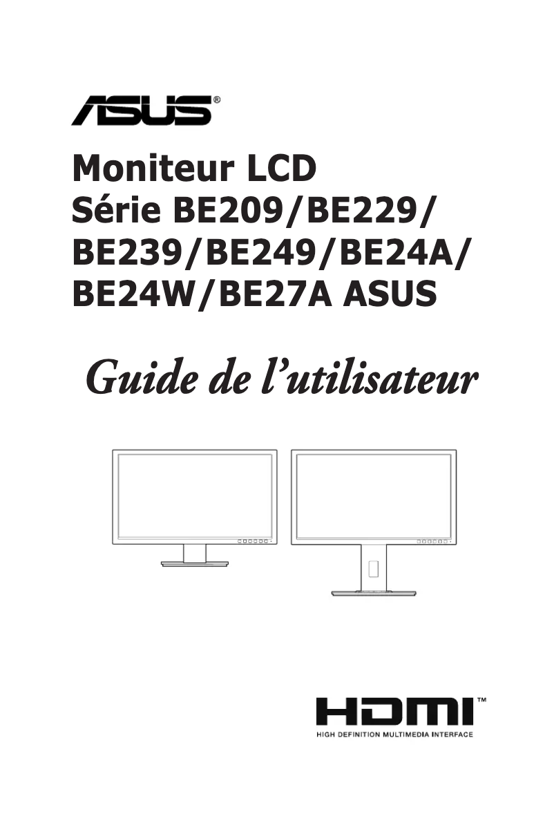 Página 1 del manual Manual de usuario Asus BE249QLB