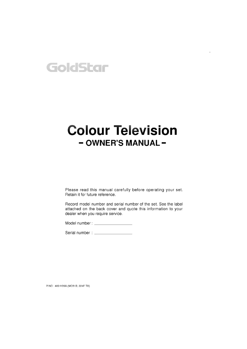 Página nº 1 - Manual de usuario LG CF-29C76